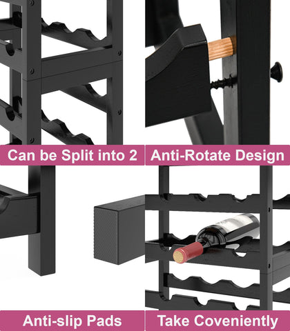 MOGELAFOO wine rack placed in a living room corner as a mini-bar