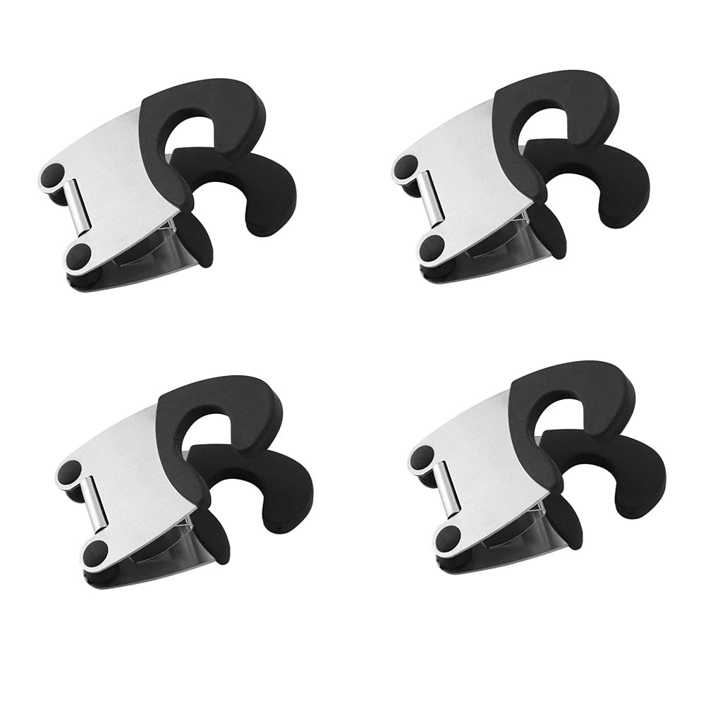 MogPnaMau pot spoon holder black clip keeps utensils secure and scratch-free.