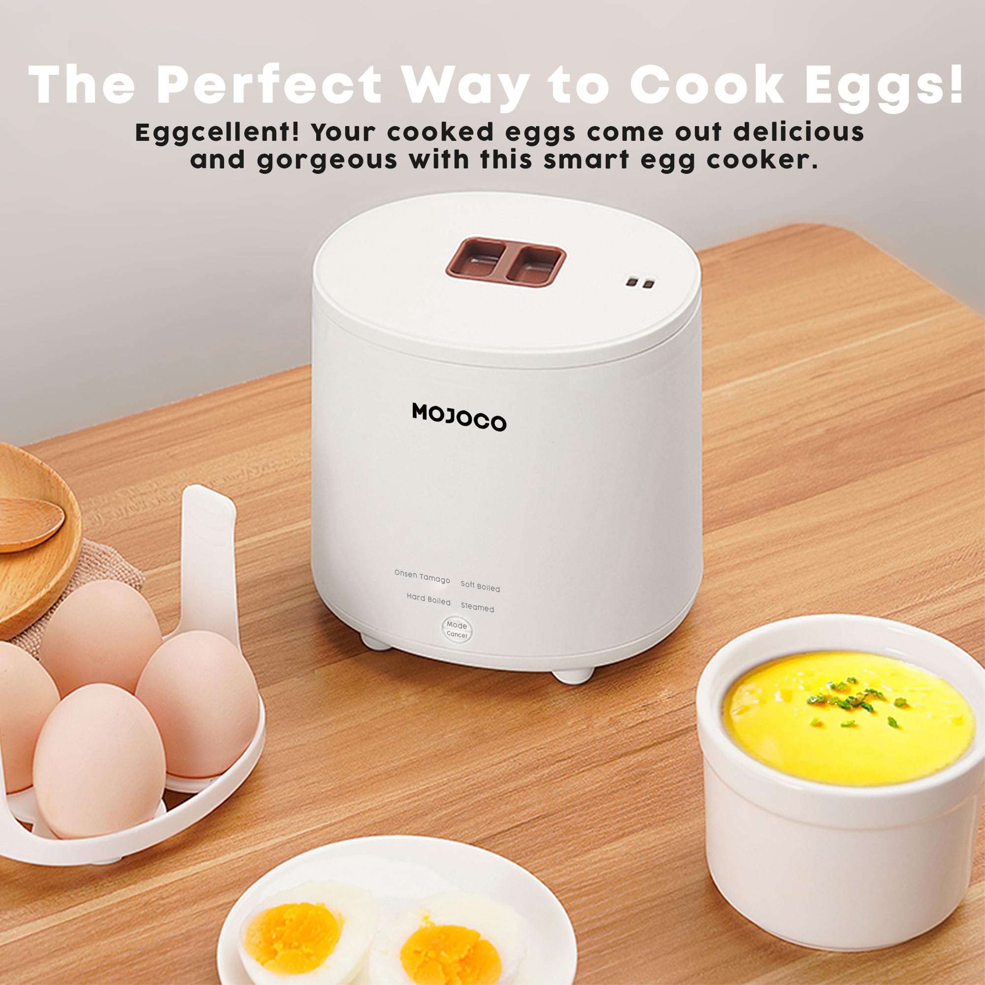 MOJOCO Rapid Egg Cooker portable dorm kitchen solution.