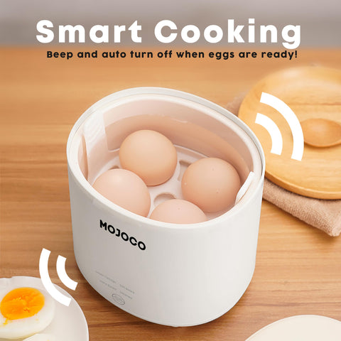 MOJOCO Rapid Egg Cooker steaming eggs for quick meals.