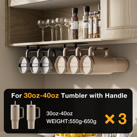 MOJOHAND heavy-duty rack holds up to 4kg for multiple 40 oz tumblers.