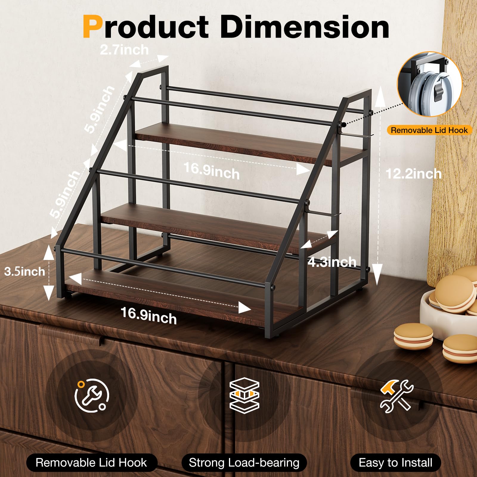 MOJOHAND Owala 40oz tumbler compatible rack display and storage