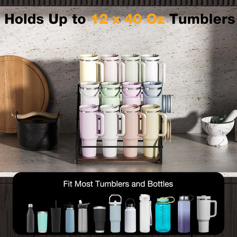 MOJOHAND Simple Modern 40oz tumbler organized on the rack