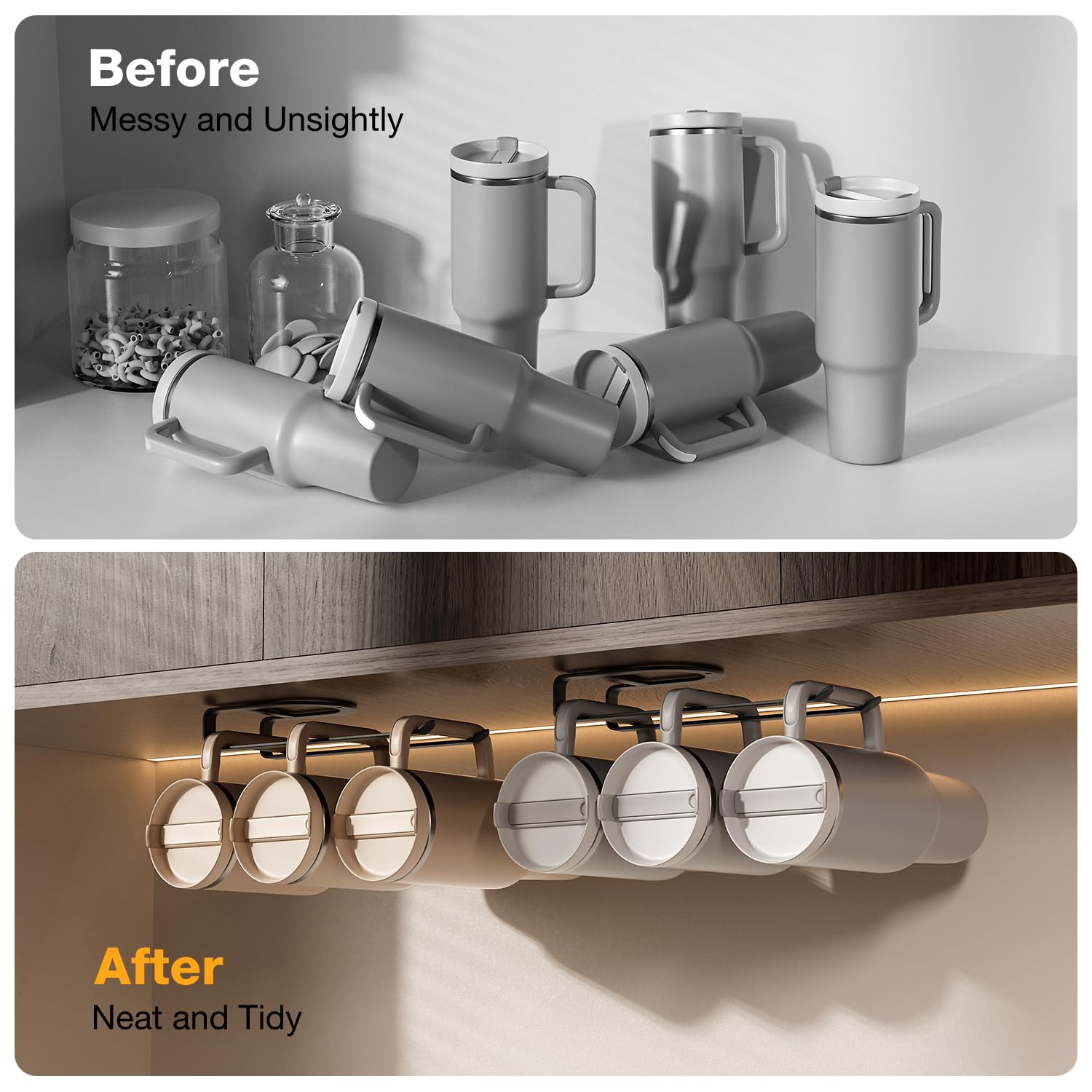 MOJOHAND compact design fits on standard shelves without crowding