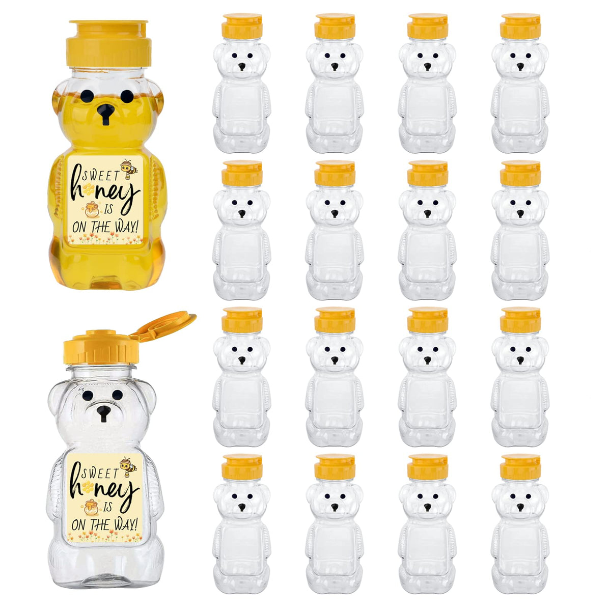 MOLADRI bear honey jar pack shown for party display and portion-controlled honey