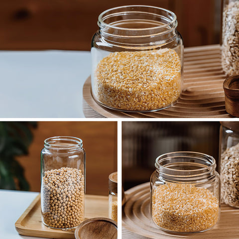 MOLADRI multi-size storage jar set demonstrates versatile storage options for sugars, snacks, and spices.