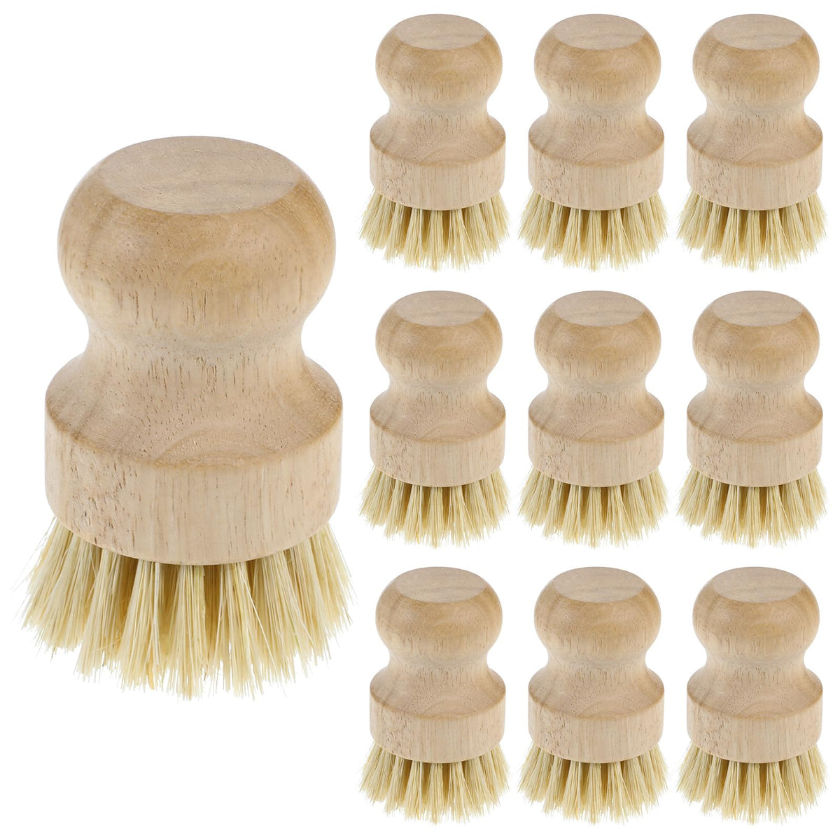 Molain bamboo dish brush with wooden handle for eco-friendly kitchen cleaning.