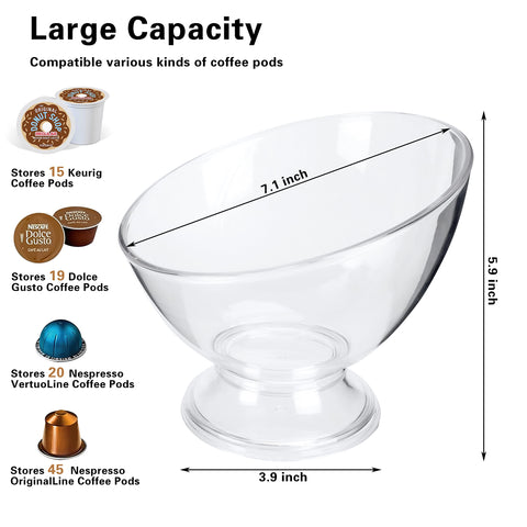MOLFUJ k cup holder transparent design helps a tidy counter and easy access.