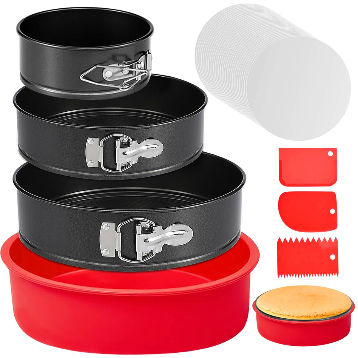 Molgree 4-inch springform pan with secure latch for easy cheesecake release