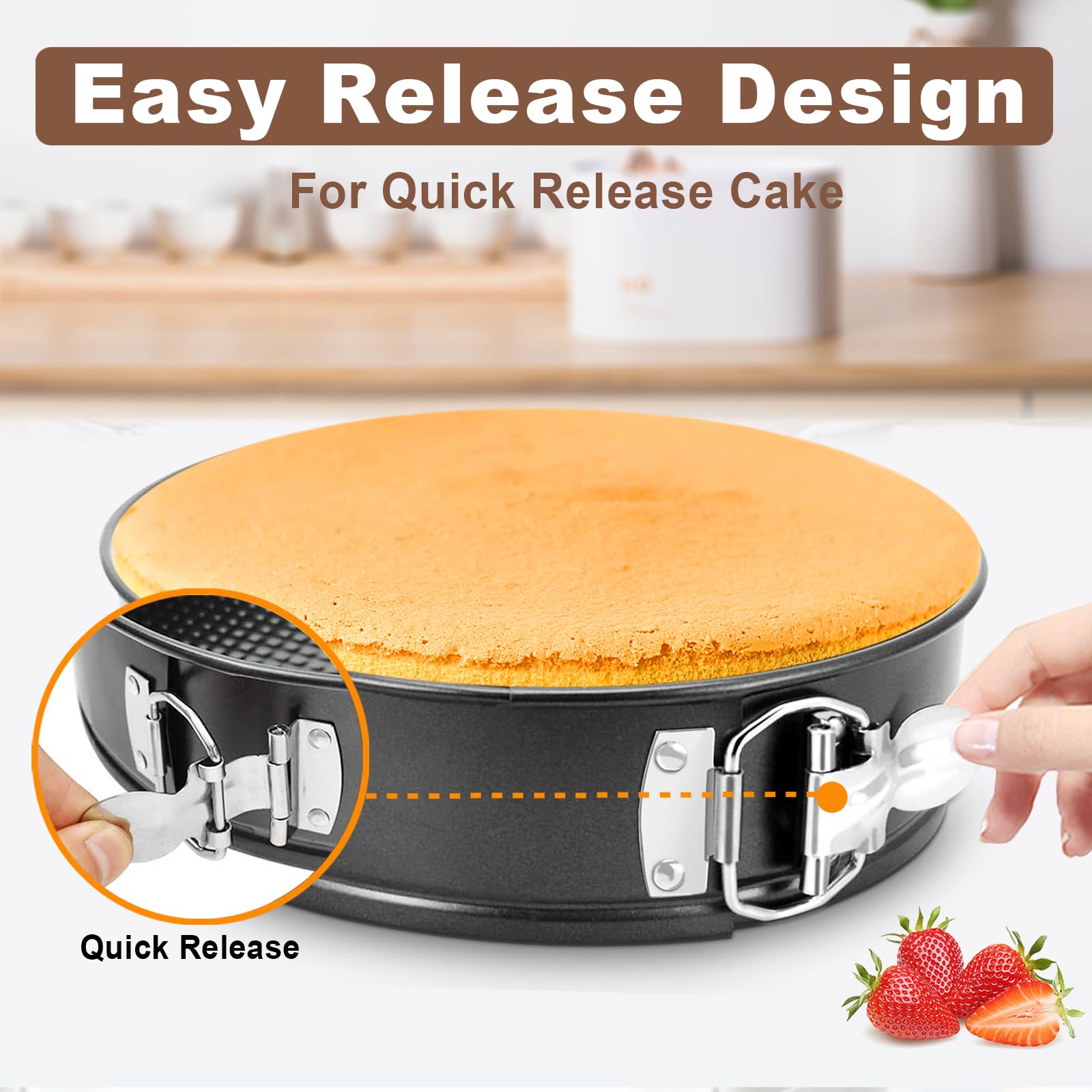 Molgree 9-inch springform pan ready for water bath and even heating