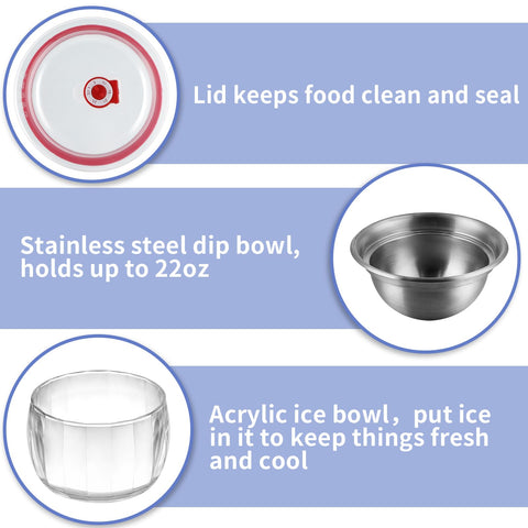 MOLIGOU dip bowl close-up with stainless steel spork highlighting premium serving tools