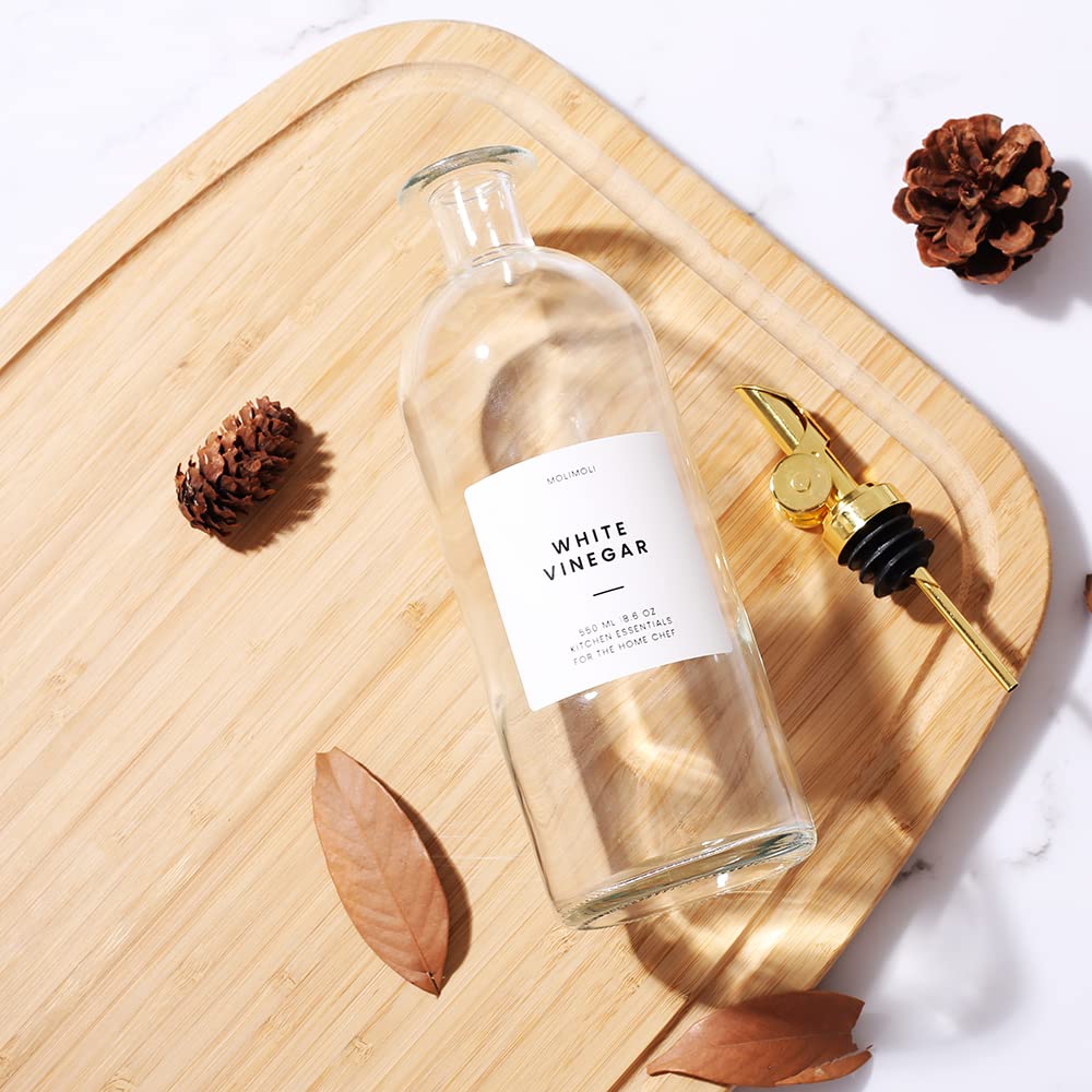 Molimoli glass bottles with minimalist design for oil or vinegar