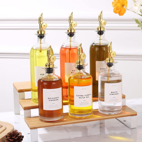 Molimoli bottles organized on the counter for versatile cooking uses