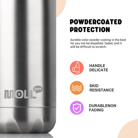 Compact Mollcity bottle fits small hands for independent sipping
