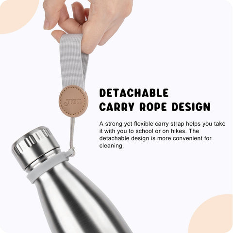 Sweat-free exterior of Mollcity silver bottle for comfortable handling
