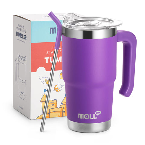 Mollcity Kids 16oz tumbler handle for a secure grip on the go.