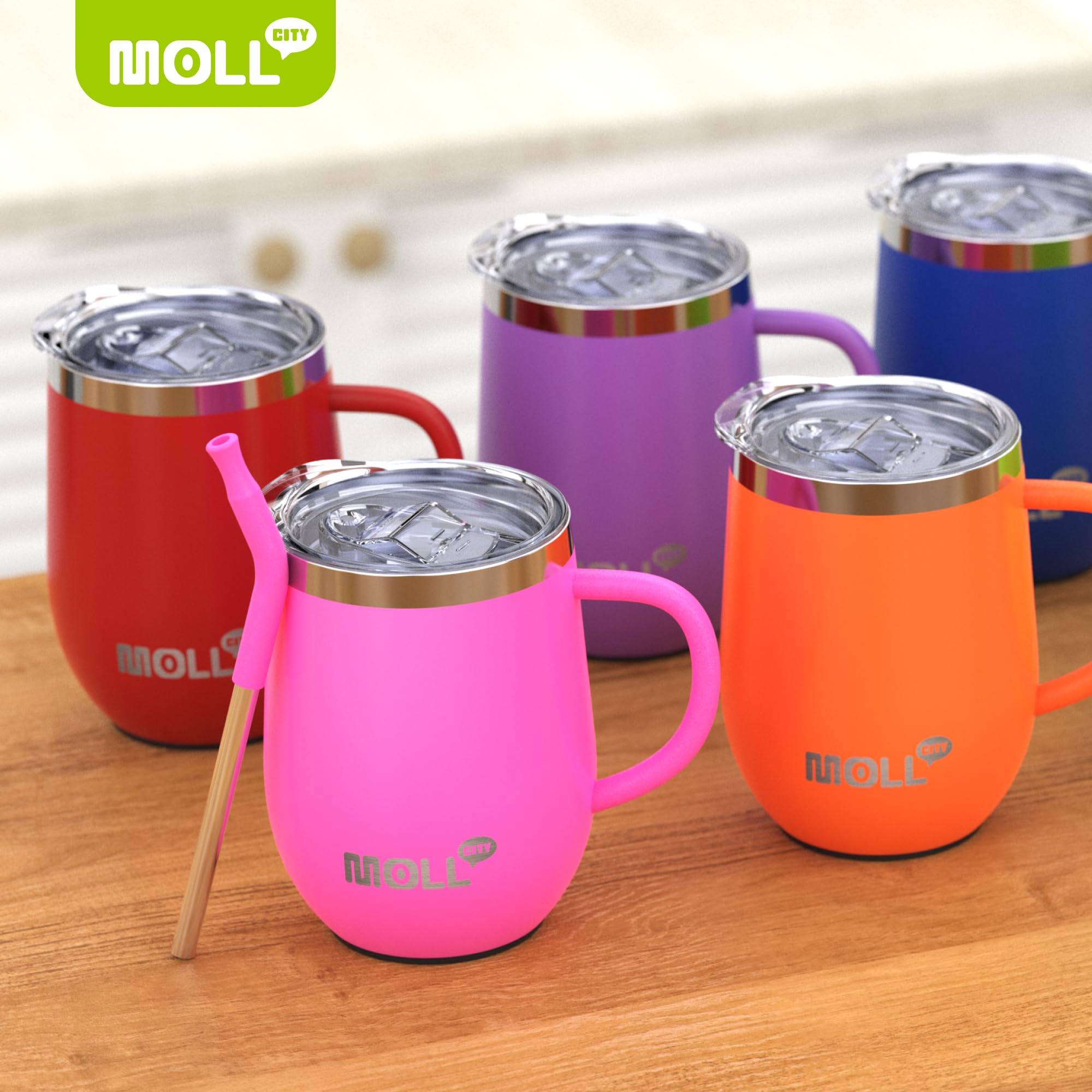 Mollcity Kids Tumbler hot-pink finish adds cheerful color