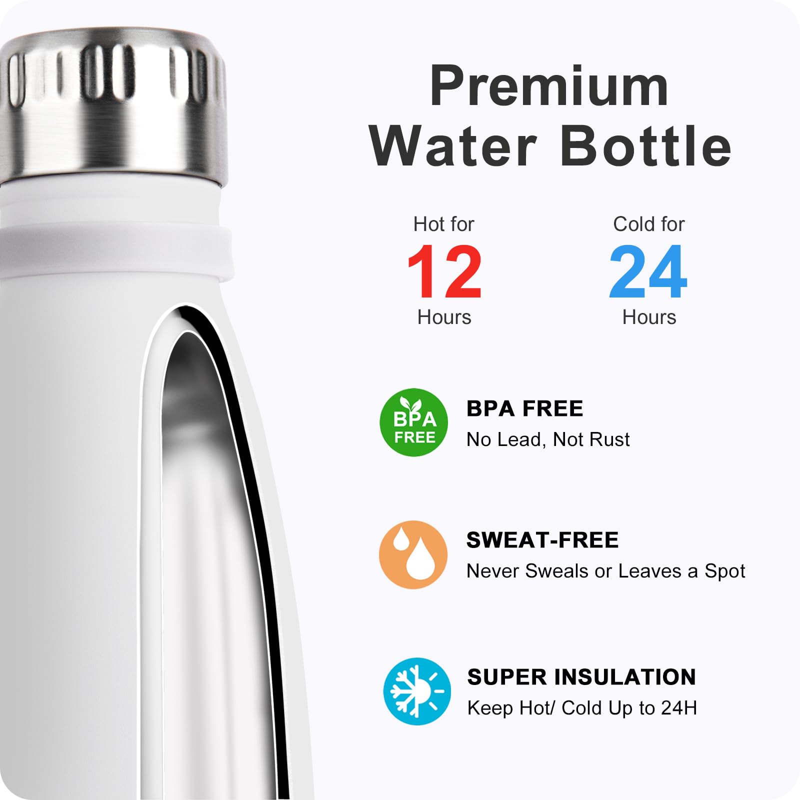 Mollcity bottle features a leak-proof lid to prevent spills.
