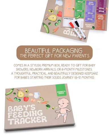MOMMY'S GUIDE age-based introductions for 6–12 months support gradual feeding.