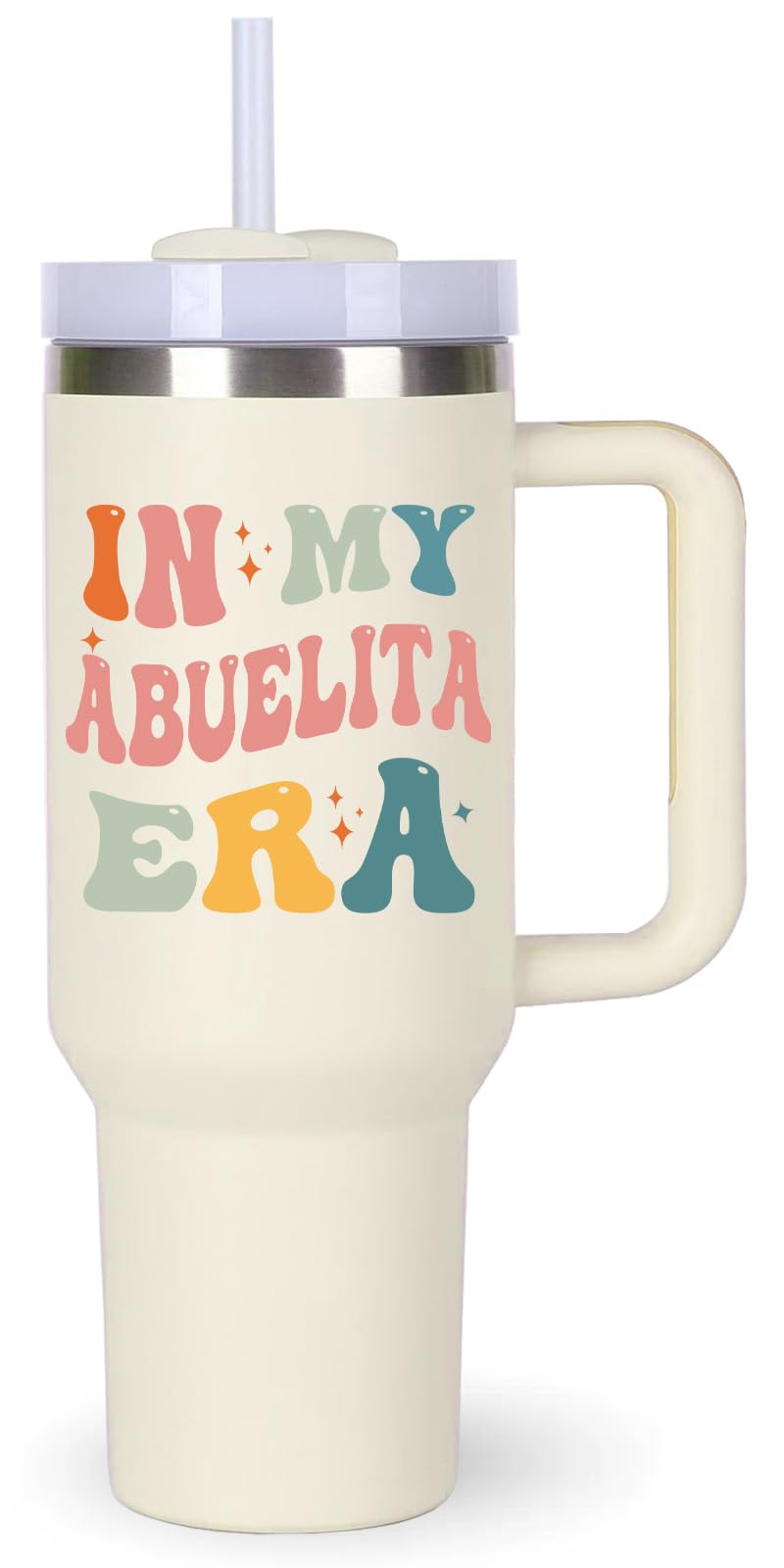 momocici Abuelita Cup tumbler with handle for easy on-the-go hydration and grip