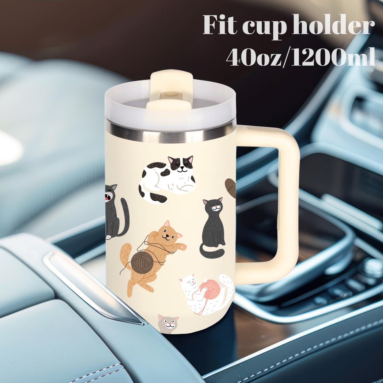 momocici cat tumbler handle-use, comfortable on-the-go drinking.