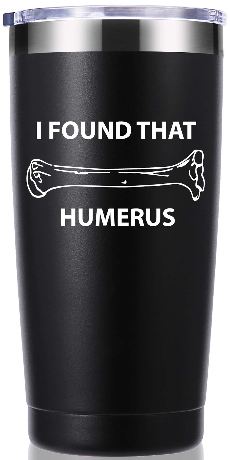 momocici humerus 20oz tumbler in black keeps beverages hot or cold for hours on the go.