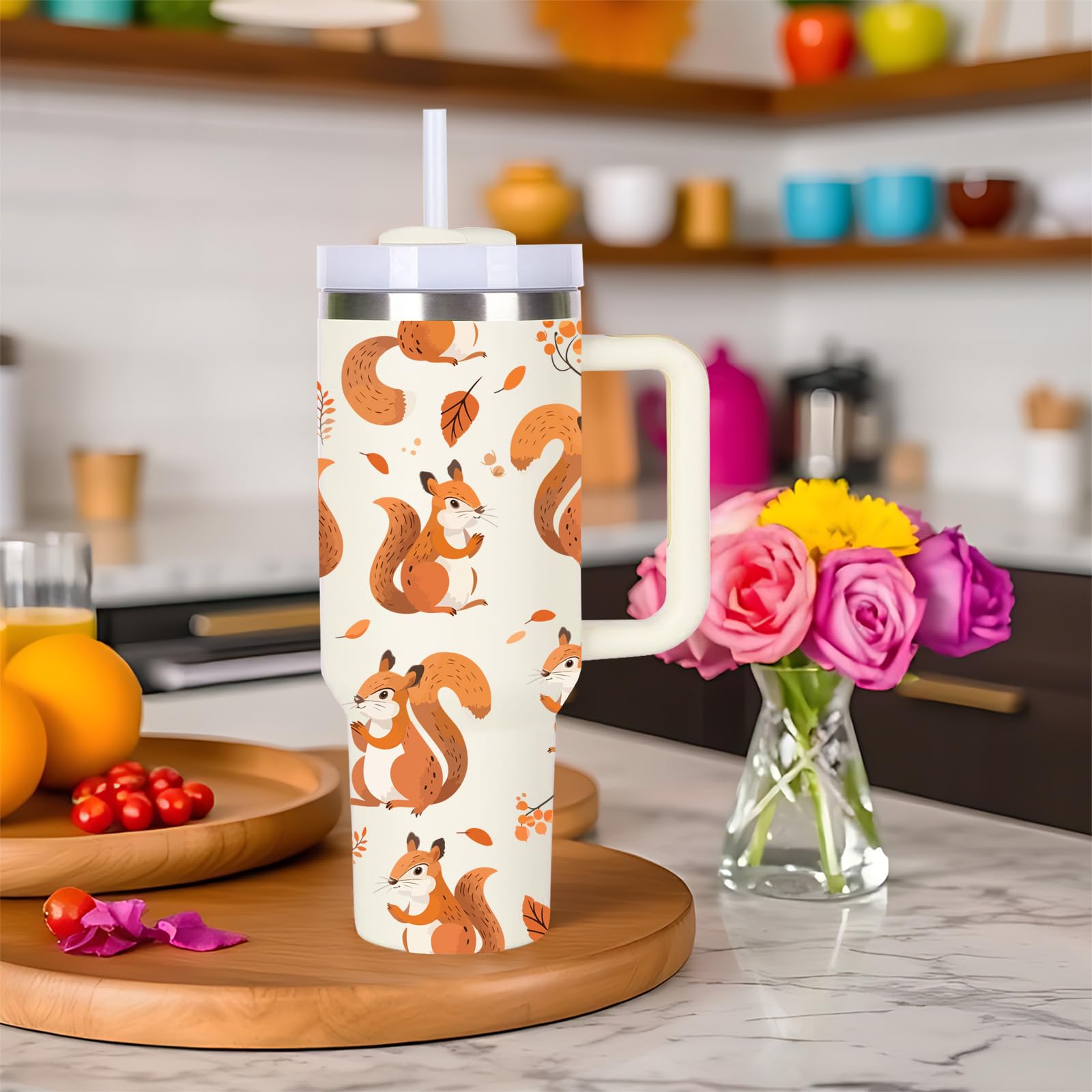 Momocici tumbler with powder-coated finish for secure grip.