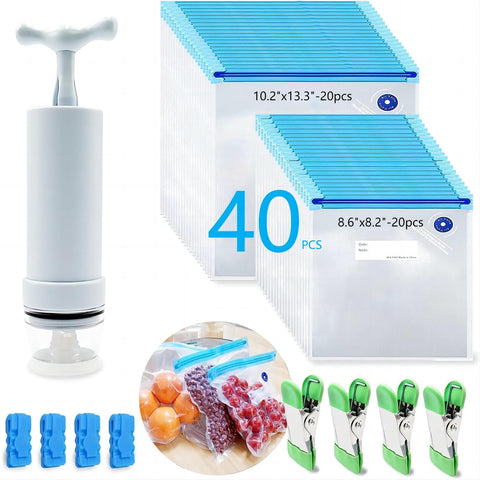 MOMODA sous vide bags with upgraded pump for easy air removal and reuse
