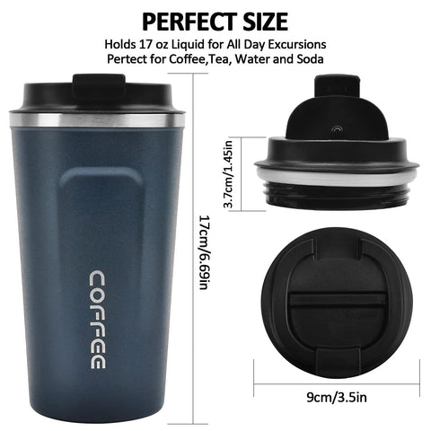 MOMSIV insulated stainless steel travel mug preserves hot and cold beverages efficiently.
