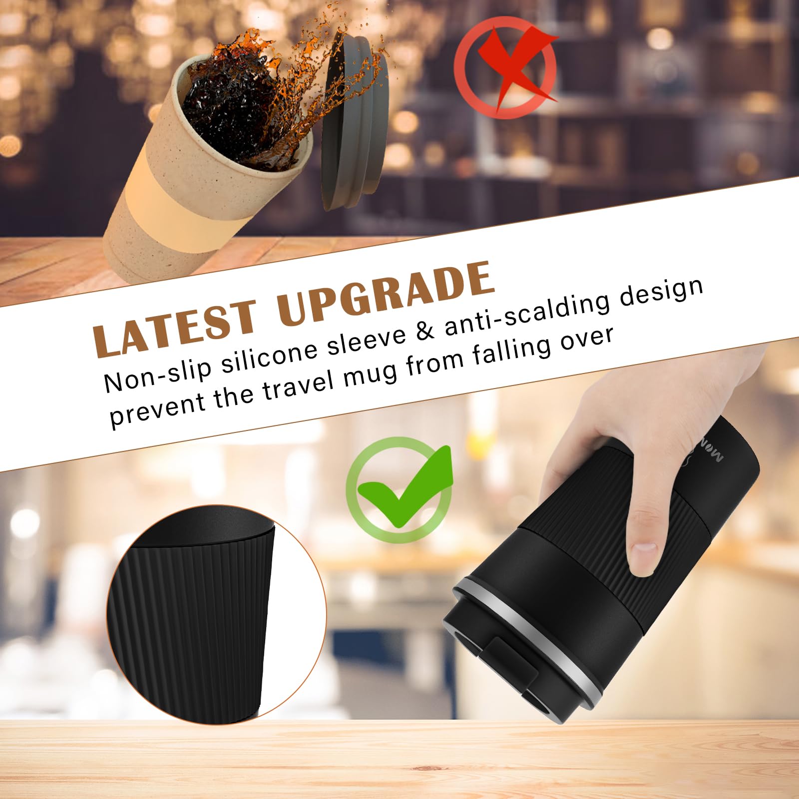 MOMSIV 17oz travel mug ideal for car, home, or office use