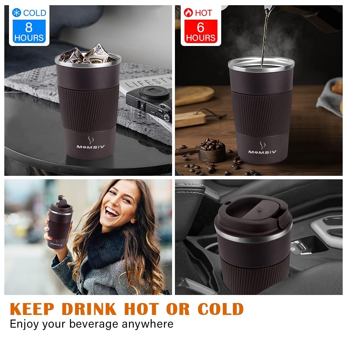 Close-up of MOMSIV leakproof lid for spill-free travel.