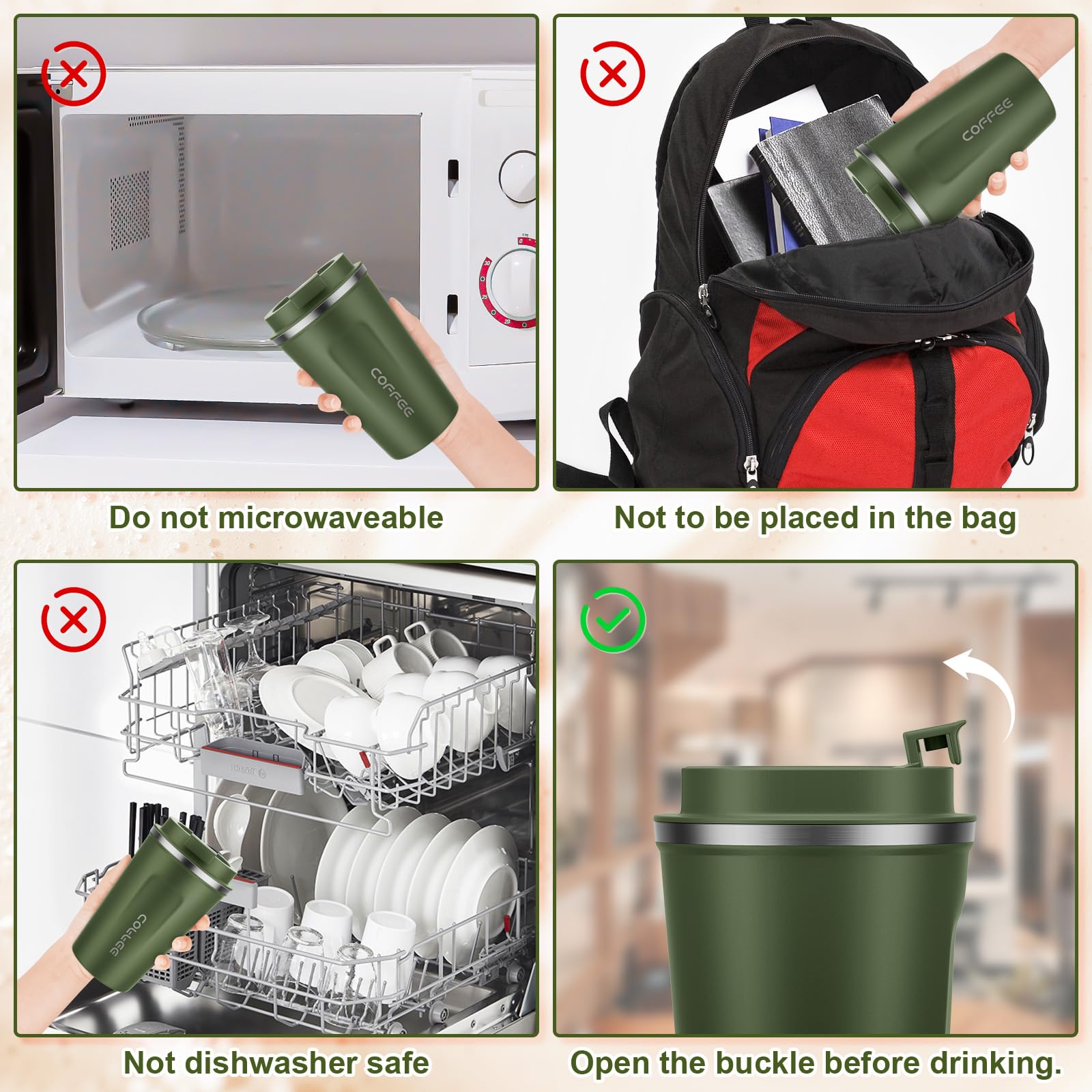 MOMSIV 12oz capacity makes it portable for work, travel, and outdoor adventures.