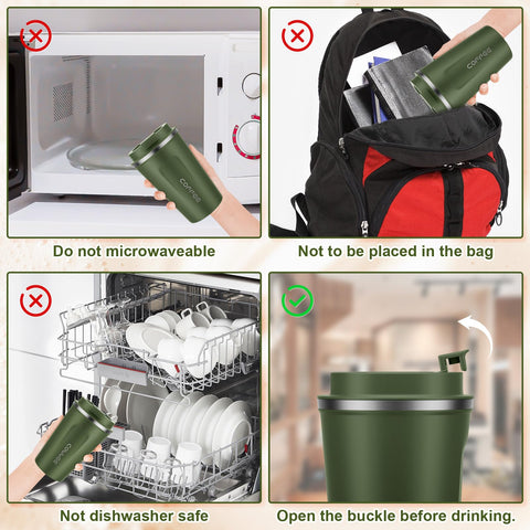 MOMSIV 12oz capacity makes it portable for work, travel, and outdoor adventures.