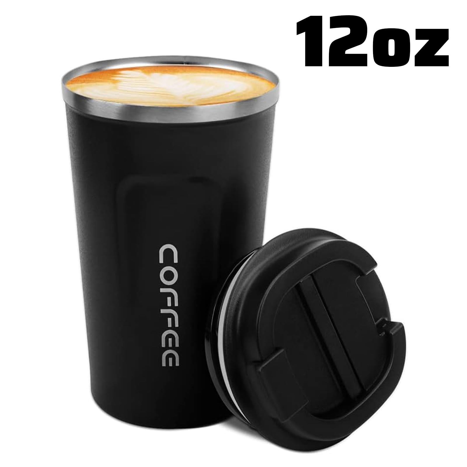 MOMSIV travel mug black variant suitable for daily use.