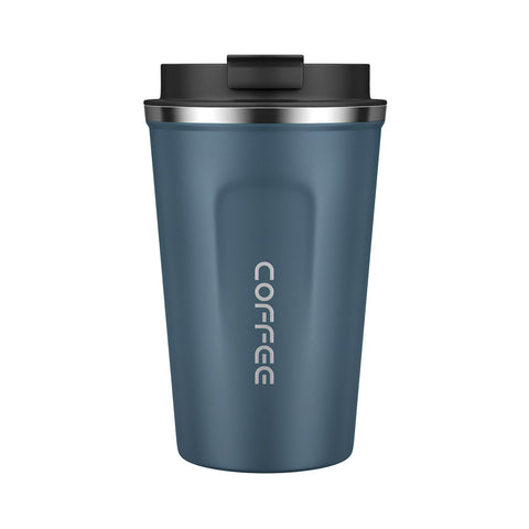 MOMSIV travel mug in blue with leakproof lid for travel and coffee on the go.