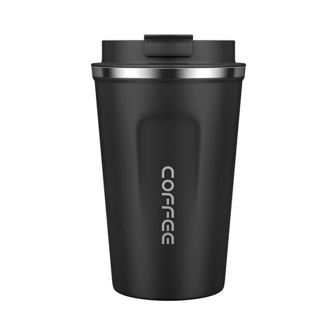 MOMSIV travel mug side view with 12oz capacity for on-the-go drinks.