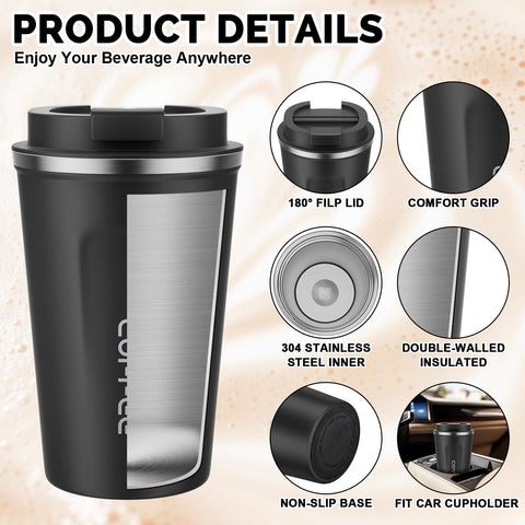 MOMSIV travel mug stainless steel insulation showing hot and cold performance.