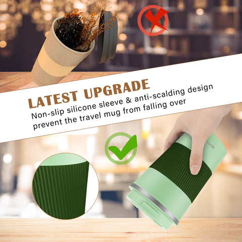 MOMSIV travel mug ideal for car, office, and outdoor adventures.