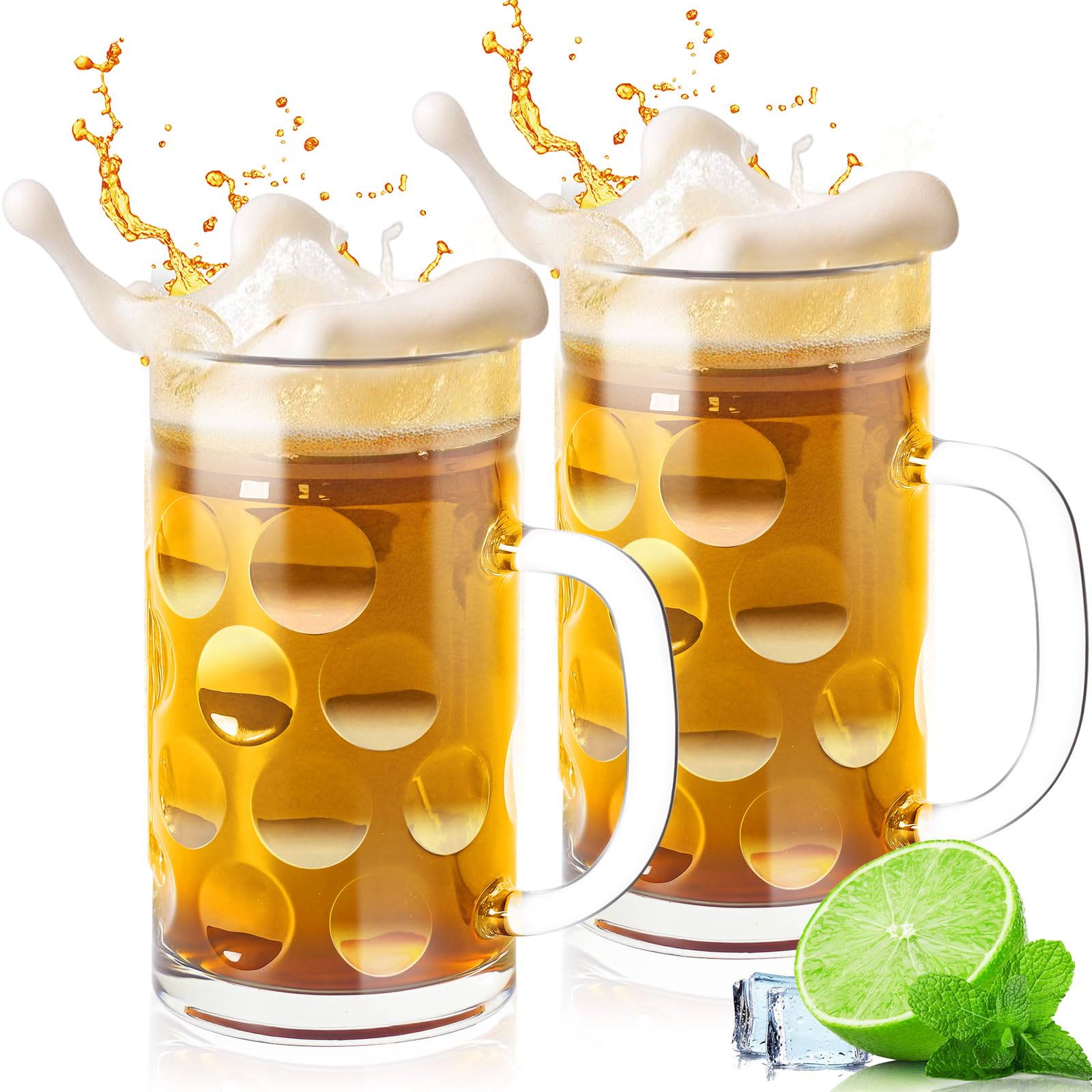 Momugs 20 oz beer mug set of 2 for sharing at gatherings