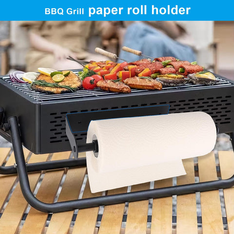 MONEER kitchen setup on fridge keeps towels off counters and clutter-free.