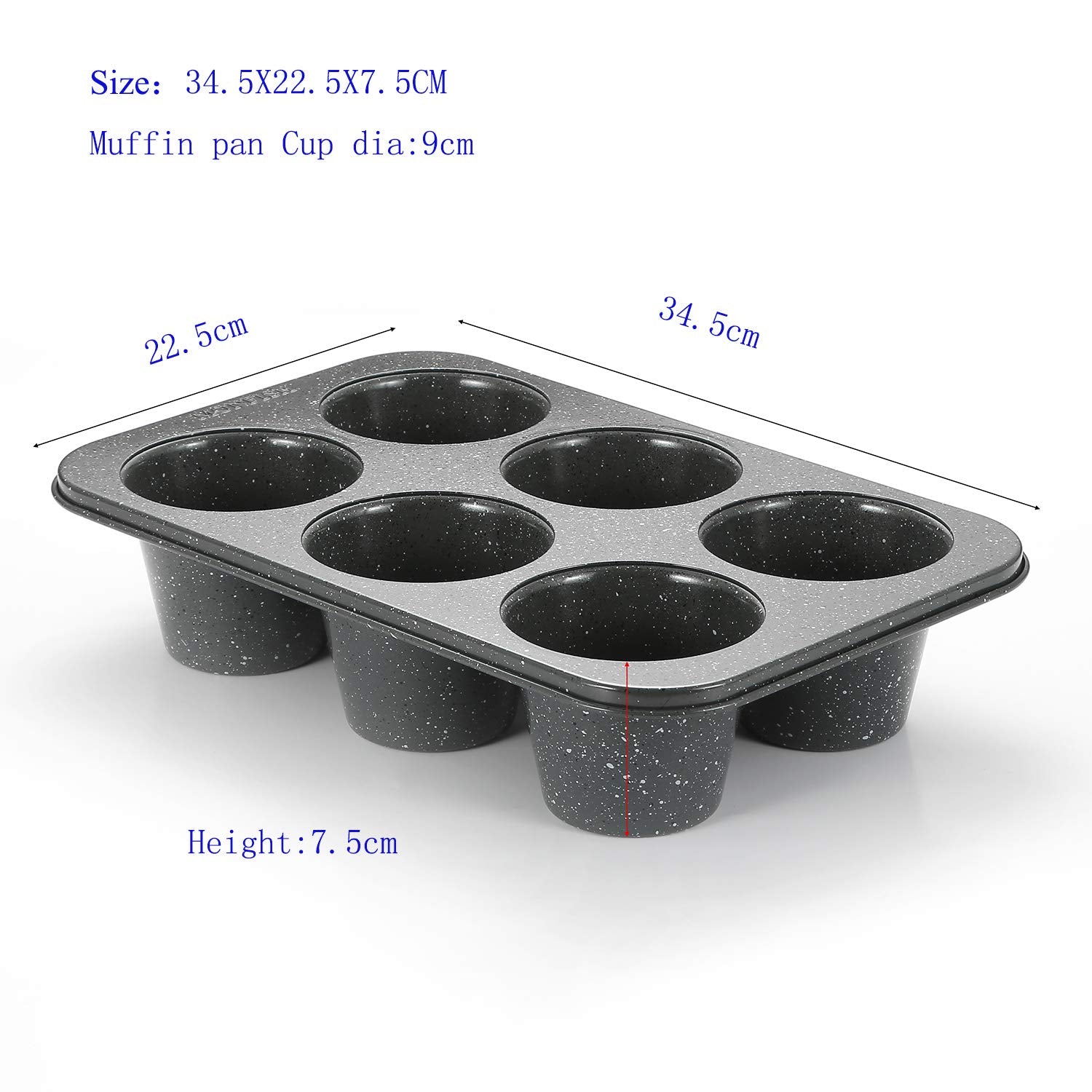 Monfish heavy-duty muffin pan weighing about 1.8 lb for durability