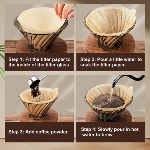 Mongdio 100 paper filters included for clean, quick brewing