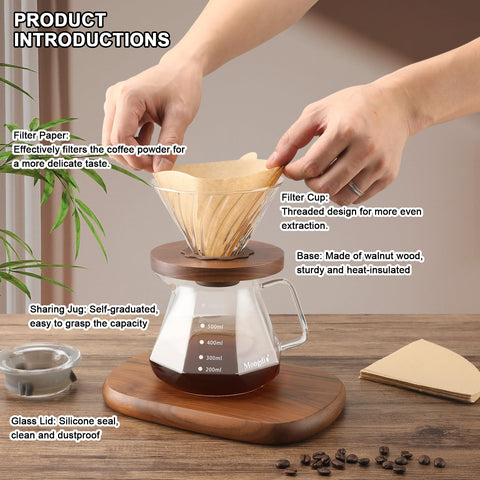 Mongdio coffee dripper with scale design for accurate yield.