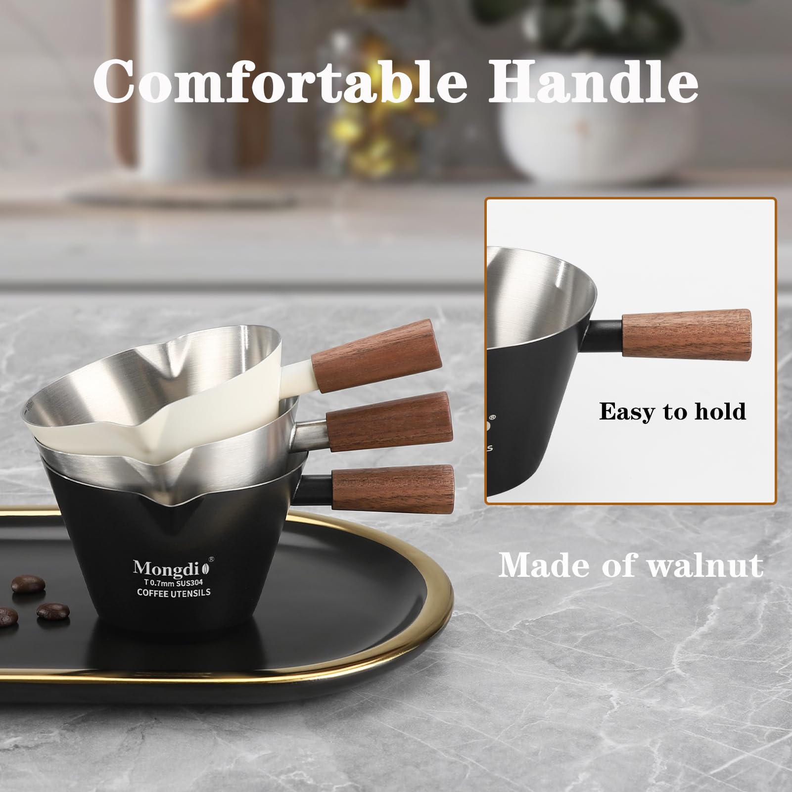 Mongdio espresso measuring cup demonstrates multiuse potential beyond coffee.