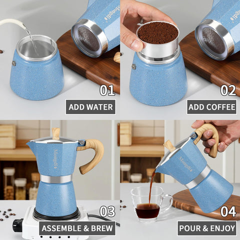 Mongdio espresso pours into a cup, showing a smooth extraction.