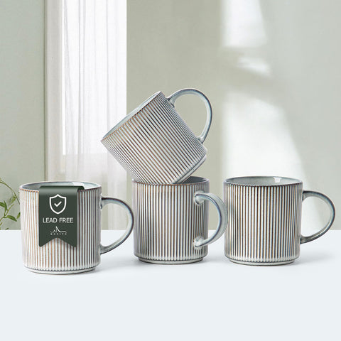 MONITO 16oz mugs set of four rustic cups for home entertaining