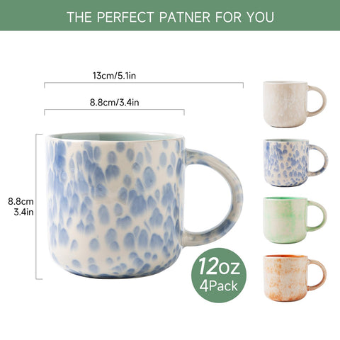 MONITO ceramic mugs with sturdy handle for easy grip during tea