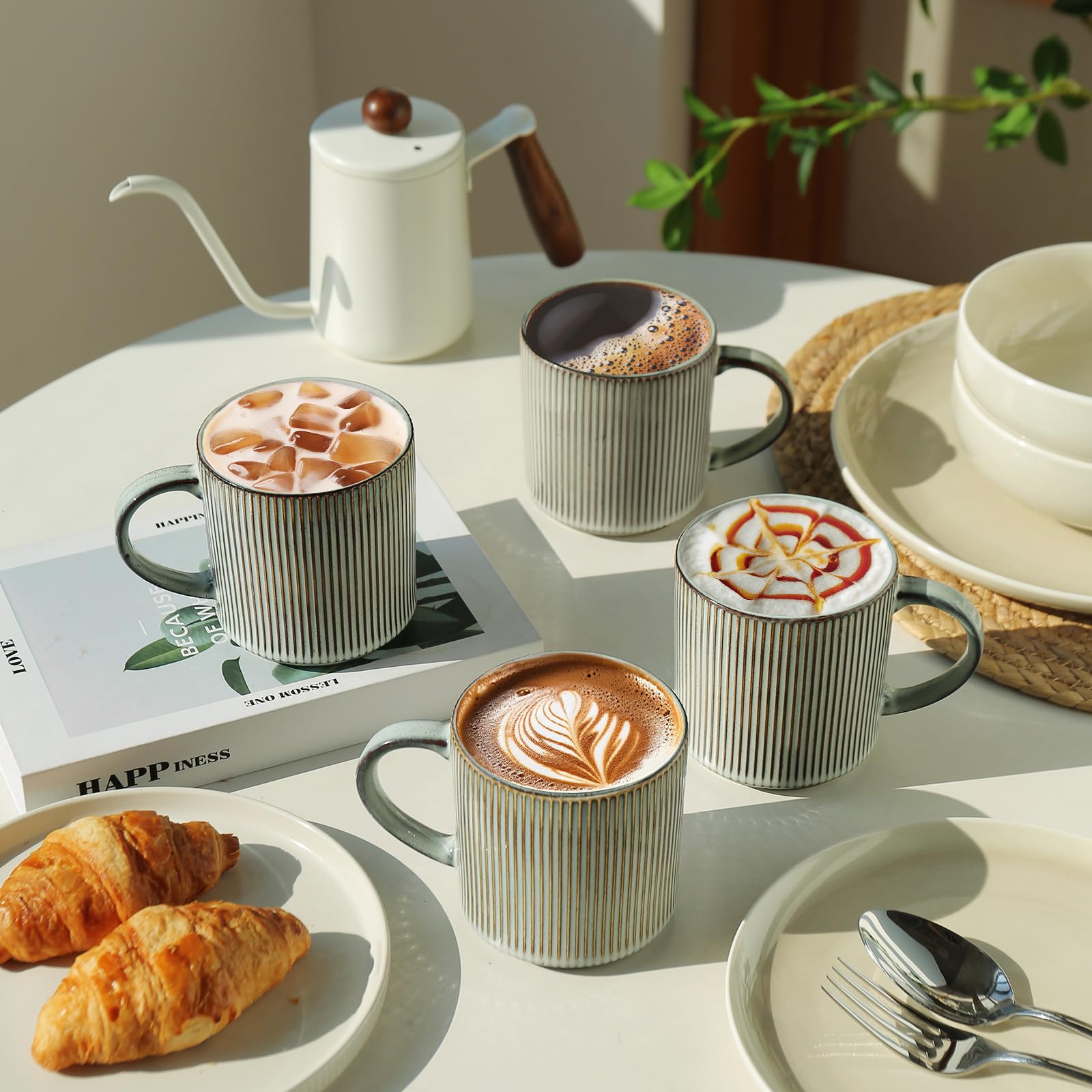 MONITO handcrafted-look mugs add elegant touch to kitchen decor