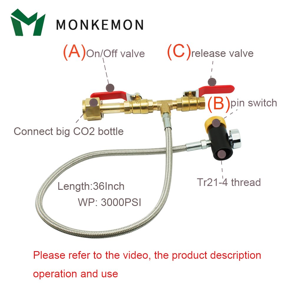 36-inch hose length helps reach external tanks during refills.