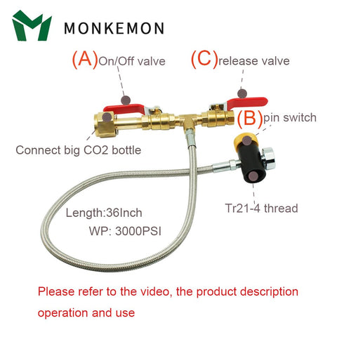 36-inch hose length helps reach external tanks during refills.